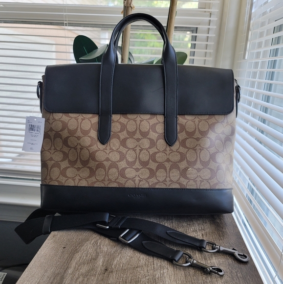 Coach Bags Nwt Coach Hamilton Portfolio In Signature Canvas Poshmark
